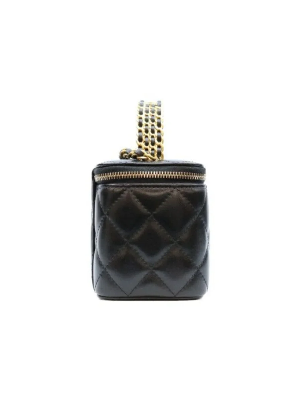 Chanel Black Lamb Gold Top Handle 2-Way